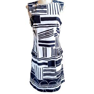 Vintage Jackie-O Dress 6/8 1960's Mod Geometric Patterned Sleeveless Sheath Mod